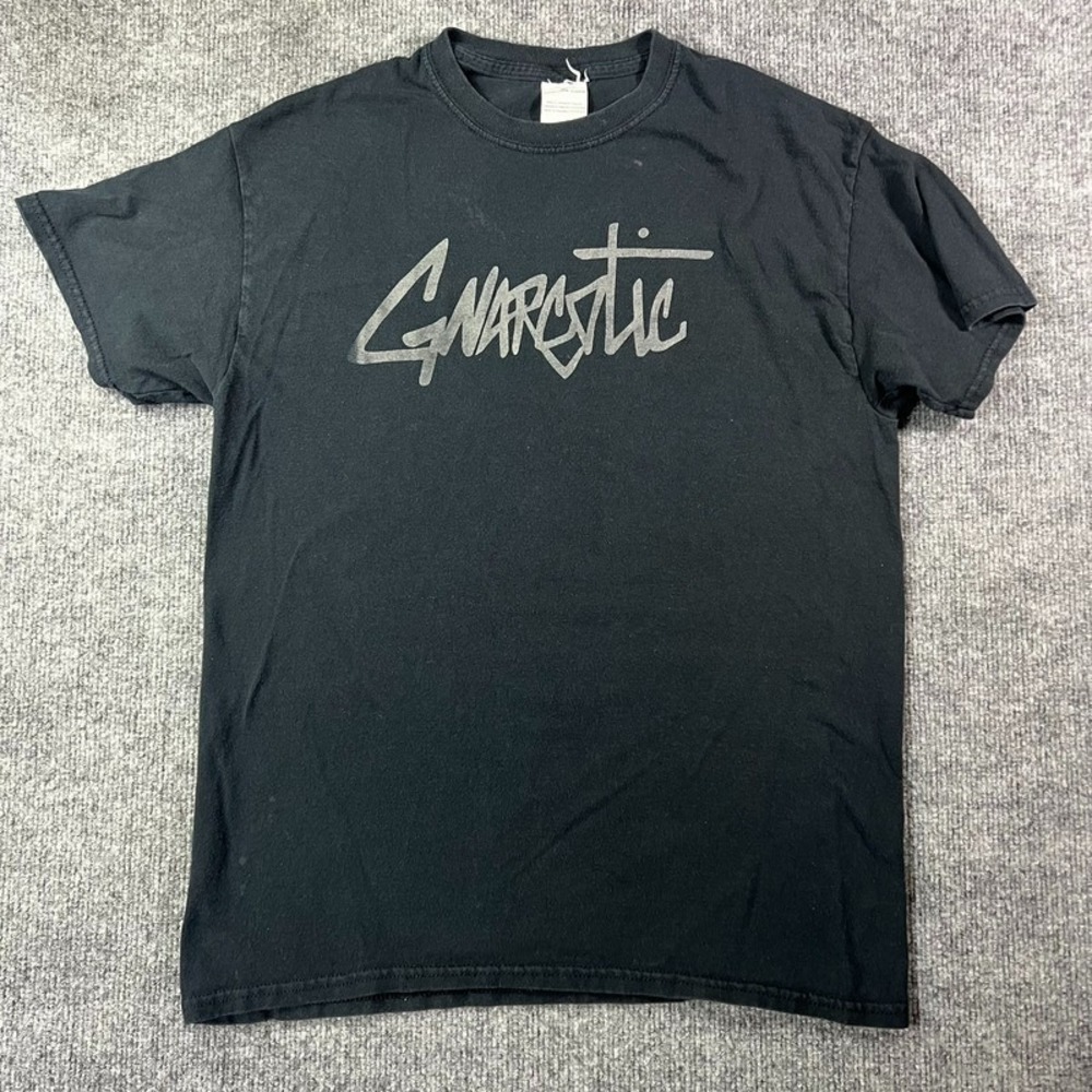 Gnarcotic Black OG Logo Graphic Tee Size M Mens Streetwear Skate Brand